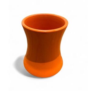 Vibrant Orange Ceramic Vase